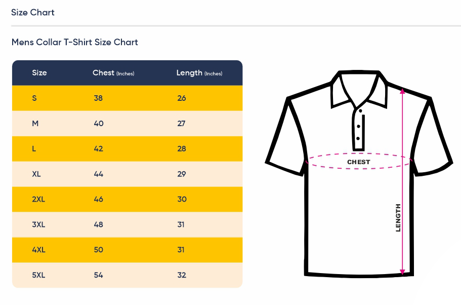 Ruffty-Solid-Size Chart